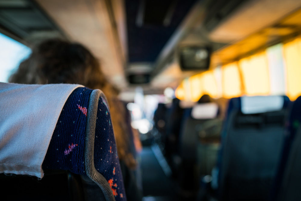 Bus With Passengers Inside