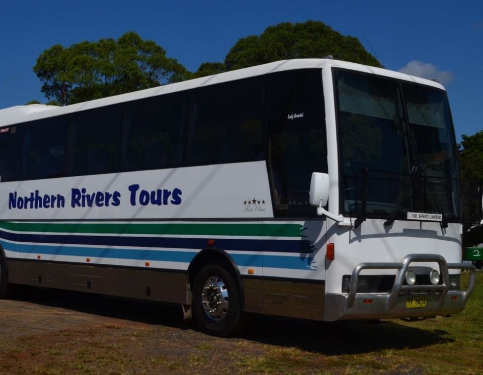 Tour Bus Waiting in the Parking for Tourists | Tour Bus Hire Northern Rivers 
